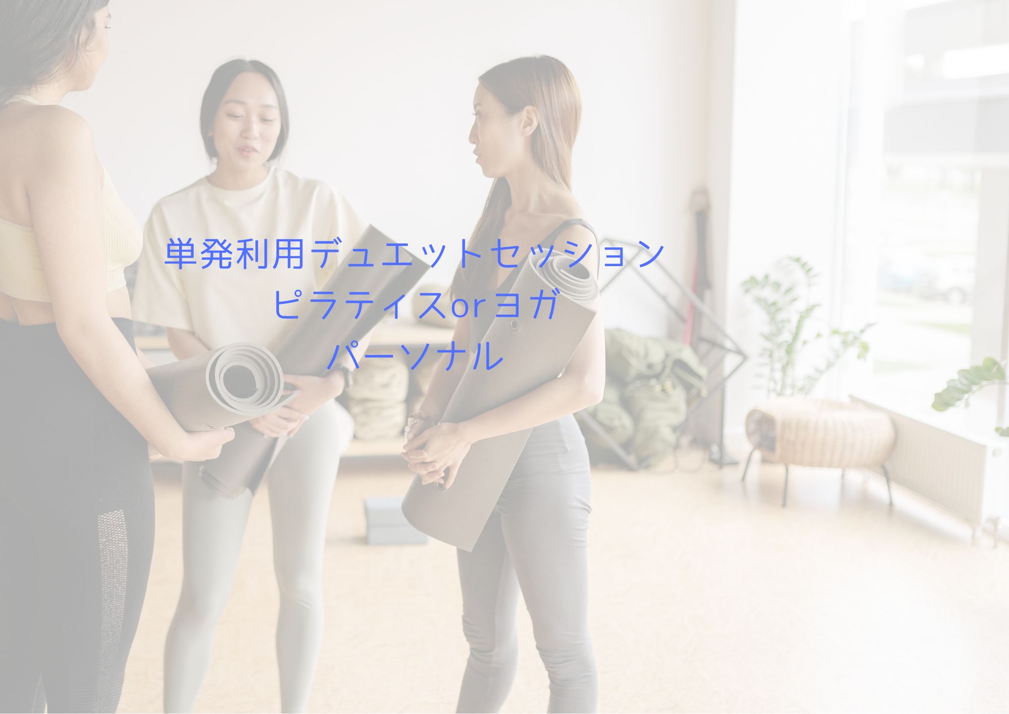 単発利用　デュエット2名セッション　ピラティスorヨガ